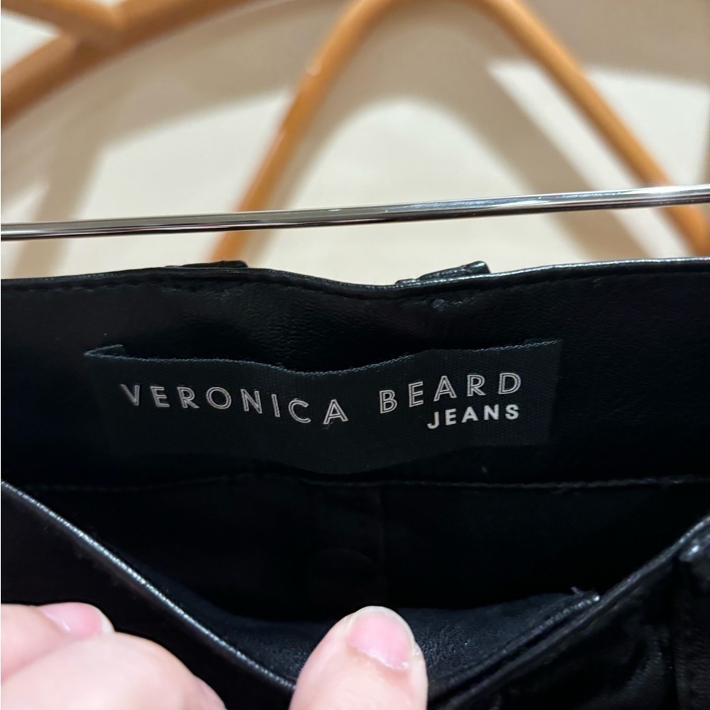 Veronica Beard Debbie skinny high rise vegan leather pants - Picture 3 of 5